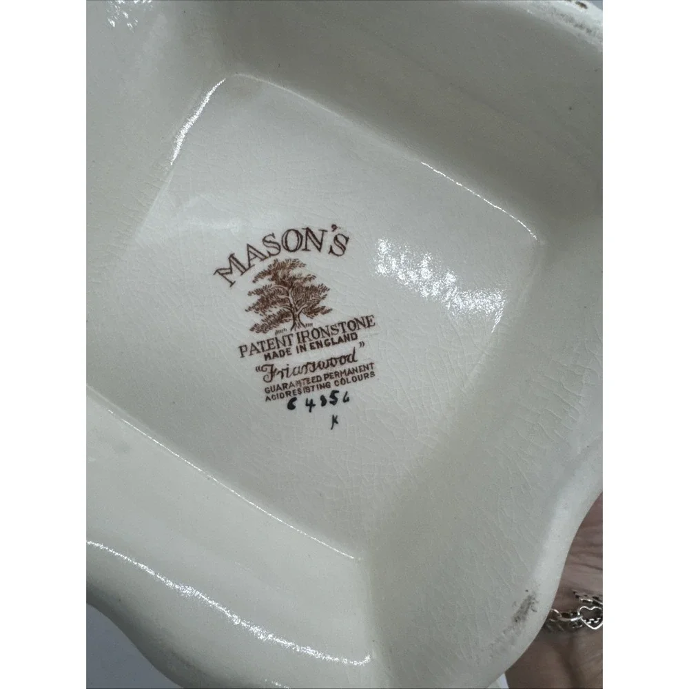 Vintage Mason's  FRIARSWOOD  Ironstone SQUARE SOUP TUREEN Large